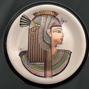 Egyptian brass wall display plate